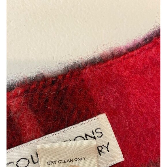 NWT Red Plaid Wool & Mohair Jacket Blazer By Cross Country Fashions Size 14 - Picture 4 of 10